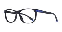 Matte Blue / Black Polaroid PLD D417 Rectangle Glasses - Angle