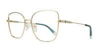 Gold Blue Polaroid PLD D521/G Cat-eye Glasses - Angle