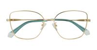 Gold Blue Polaroid PLD D521/G Cat-eye Glasses - Flat-lay