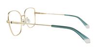 Gold Blue Polaroid PLD D521/G Cat-eye Glasses - Side