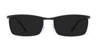 Matt Black Police Cut 1 Rectangle Glasses - Sun
