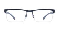 Blue Police Prop 1 Rectangle Glasses - Front