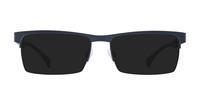 Blue Police Prop 1 Rectangle Glasses - Sun