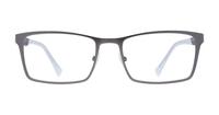 Matt Gunmetal Police Rangy 1 Rectangle Glasses - Front