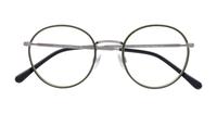 Shiny Gunmetal Polo Ralph Lauren PH1210 Round Glasses - Flat-lay