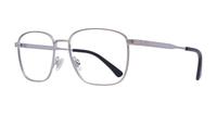 Shiny Brushed Silver Polo Ralph Lauren PH1214 Rectangle Glasses - Angle