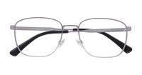 Shiny Brushed Silver Polo Ralph Lauren PH1214 Rectangle Glasses - Flat-lay