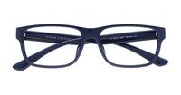 Shiny Navy Blue Polo Ralph Lauren PH2237U Oval Glasses - Flat-lay