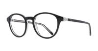 Shiny Black Crystal Polo Ralph Lauren PH2252 Round Glasses - Angle