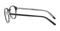 Shiny Black Crystal Polo Ralph Lauren PH2252 Round Glasses - Side