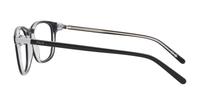 Shiny Black Crystal Polo Ralph Lauren PH2253 Round Glasses - Side