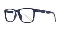 Shiny Navy Blue Polo Ralph Lauren PH2257U Rectangle Glasses - Angle