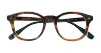 Shiny Brown Tortoise Polo Ralph Lauren PH2267 Square Glasses - Flat-lay