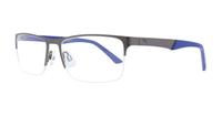 gunmetal/blue Puma PE0013O-56 Rectangle Glasses - Angle