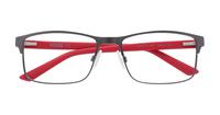 Matte Dark Ruthenium Puma PE0027O Rectangle Glasses - Flat-lay