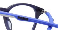 Blue/Ruthenium/Transparent Puma PU0336O Round Glasses - Detail