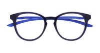 Blue/Ruthenium/Transparent Puma PU0336O Round Glasses - Flat-lay