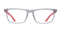 Crystal Red Transparent Puma PU0347O Rectangle Glasses - Front