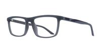 Grey / Grey Transparent Puma PU0347O Rectangle Glasses - Angle