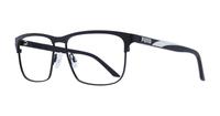 Black/Black Transparent Puma PU0348O Rectangle Glasses - Angle
