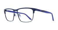 Blue / Blue Transparent Puma PU0348O Rectangle Glasses - Angle