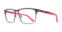 Ruthenium / Red/ Transparent Puma PU0348O Rectangle Glasses - Angle