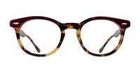 Bordeaux On Yellow Havana Ray-Ban Eagle Eye RB5598 Square Glasses - Front