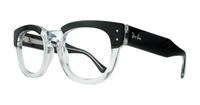 Black On Transparent Ray-Ban RB0298V Square Glasses - Angle