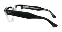 Black On Transparent Ray-Ban RB0298V Square Glasses - Side