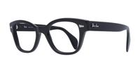 Shiny Black Ray-Ban RB0880 Square Glasses - Angle