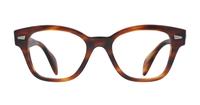Striped Havana Ray-Ban RB0880 Square Glasses - Front