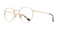 Gold Ray-Ban RB3447V-50 Round Glasses - Angle