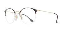 Gold/Brown Ray-Ban RB3578V Round Glasses - Angle