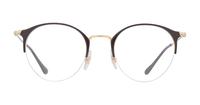 Gold/Brown Ray-Ban RB3578V Round Glasses - Front