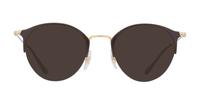 Gold/Brown Ray-Ban RB3578V Round Glasses - Sun