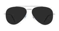 Silver Ray-Ban RB3625V Aviator Glasses - Sun