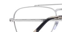 Silver Ray-Ban RB3636V Square Glasses - Detail