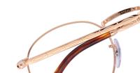 Rose Gold Ray-Ban RB3637V Round Glasses - Detail