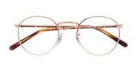 Rose Gold Ray-Ban RB3637V Round Glasses - Flat-lay
