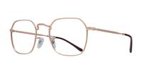Rose Gold Ray-Ban RB3694V Rectangle Glasses - Angle