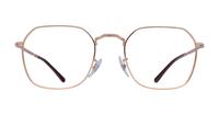 Rose Gold Ray-Ban RB3694V Rectangle Glasses - Front