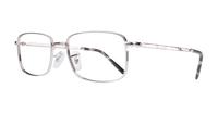 Silver Ray-Ban RB3717V Rectangle Glasses - Angle
