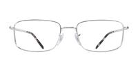 Silver Ray-Ban RB3717V Rectangle Glasses - Front