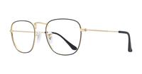 Gold/Black Ray-Ban RB3857V Square Glasses - Angle