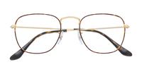 Gold/Black Ray-Ban RB3857V Square Glasses - Flat-lay