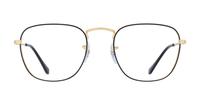 Gold/Black Ray-Ban RB3857V Square Glasses - Front