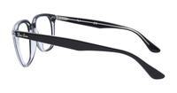 Black Transparent Ray-Ban RB4362V Square Glasses - Side