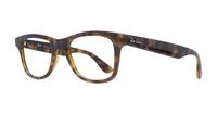 Shiny Havana Ray-Ban RB4640V Square Glasses - Angle