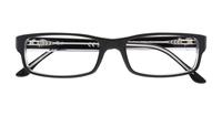 Black Transparent Ray-Ban RB5114 Rectangle Glasses - Flat-lay