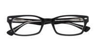 Black Transparent Ray-Ban RB5150 Rectangle Glasses - Flat-lay
